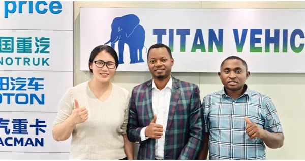 Guyana Customers Visited Titan and Purchased Three Axle Flatbed Trailer