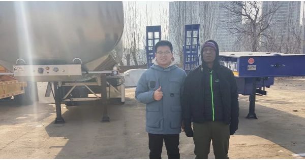 Tanzania Customer Visit TITAN to Buy Semi Low Loader Trailer