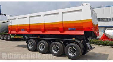 Semirremolque volquete de 4 ejes y 45 CBM se enviará a Camerún