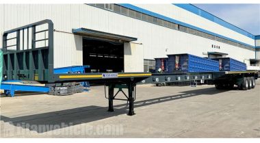Remolque de plataforma extensible de 3 ejes se enviará a Angola