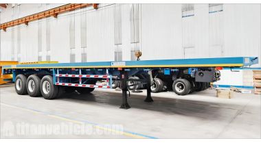 El remolque de plataforma plana extensible de 24M se enviará a Argelia