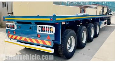 El remolque plano de 4 ejes a la venta se enviará a Jamaica