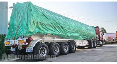 Remolque cisterna de combustible de 50.000 litros listo para enviar a Sierra Leona