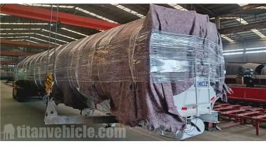 Remolque cisterna diésel de 2 ejes listo para enviar al Congo