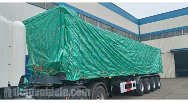 Semirremolque basculante de 4 ejes y 80 toneladas listo para enviar a Kazajstán