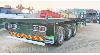 Se enviará un semirremolque de plataforma plana de 3 ejes a Ghana