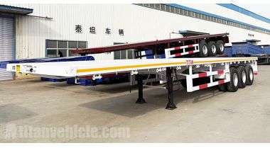 El remolque de plataforma de tres ejes se exportará a Nigeria