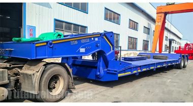 Se enviará a Jamaica un remolque Lowboy de cuello de cisne desmontable de 2 líneas y 4 ejes