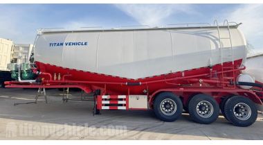 Remolque cisterna para cemento seco a granel, listo para enviar a Ghana