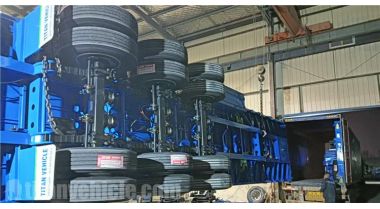 Remolque de carga con valla de 80 toneladas, listo para enviar a Nigeria, Lagos