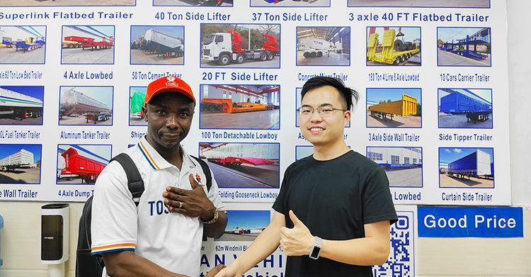 Un cliente jamaiquino compró un remolque de plataforma de 40 pies de Titan Vehicle