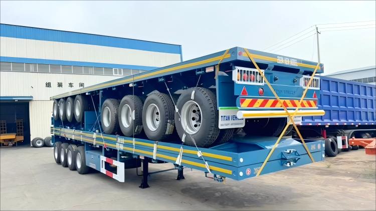 Remolque de plataforma semirremolque de 40 pies en venta cerca de m&iacute; en Tanzania