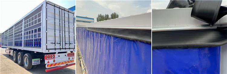Remolque de lona lateral de 3 ejes a la venta en Rusia