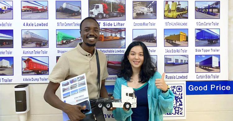 Cliente senegalés acude a TITAN para comprar una cabeza tractora Howo