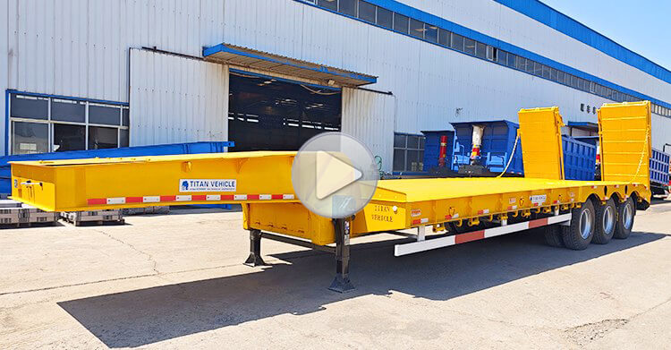 Remolque hidr&aacute;ulico de plataforma baja de 3 ejes a la venta en Zambia