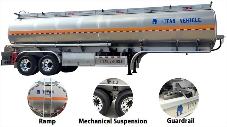 Remolque cisterna de aluminio de 2 ejes en venta en Zambia