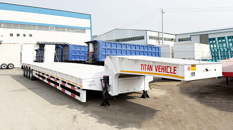 Remolque de plataforma baja de 100 toneladas en venta en el Congo