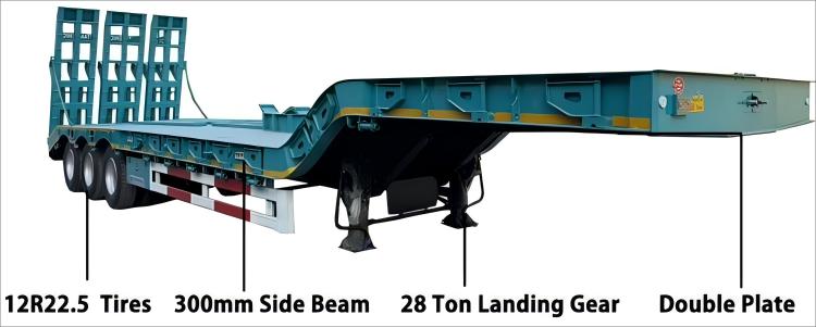 Semirremolque de plataforma baja de 3 ejes en venta en Guyana
