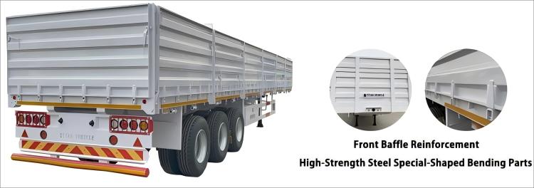 Remolque de pared lateral de 60 toneladas de nuevo estilo 2025 a la venta en Zimbabwe
