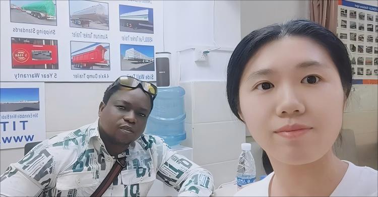Remolque de cuello de cisne desmontable de 3 ejes a la venta en Nigeria