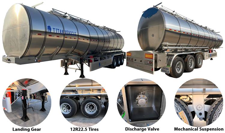 Remolque cisterna de acero inoxidable a la venta en Zambia