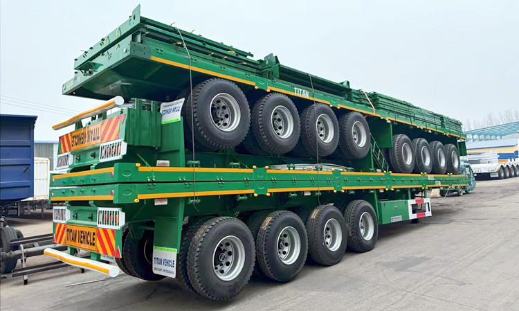 Cliente de Senegal visita TITAN para comprar semirremolque vallado de 4 ejes y 80 toneladas