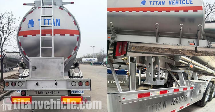 Remolque cisterna de aluminio de 3 ejes en venta en Haití