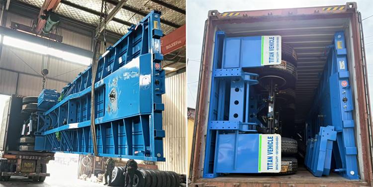 Un cliente de Ruanda visita TITAN para comprar un remolque de plataforma