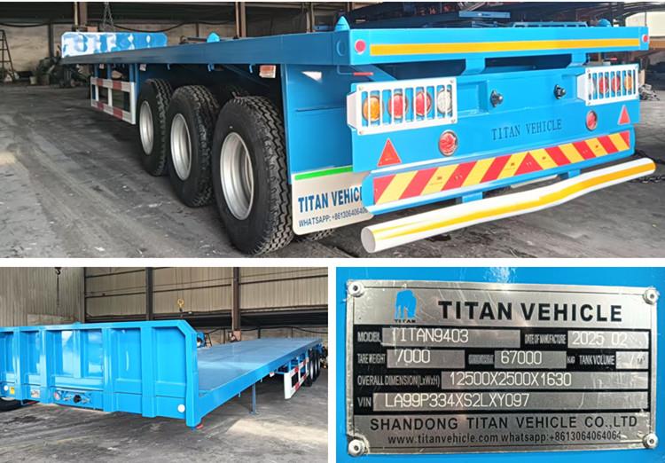 Un cliente de Ruanda visita TITAN para comprar un remolque de plataforma