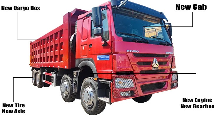 Camión volquete Sinotruk Howo 8x4 usado en venta en Nigeria