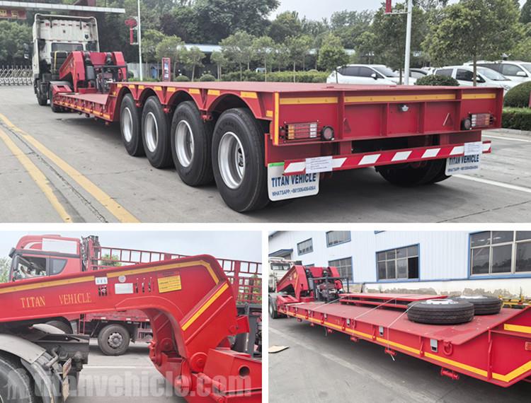 Remolque Lowboy de 4 ejes y 100 toneladas en venta cerca de mí en Nigeria