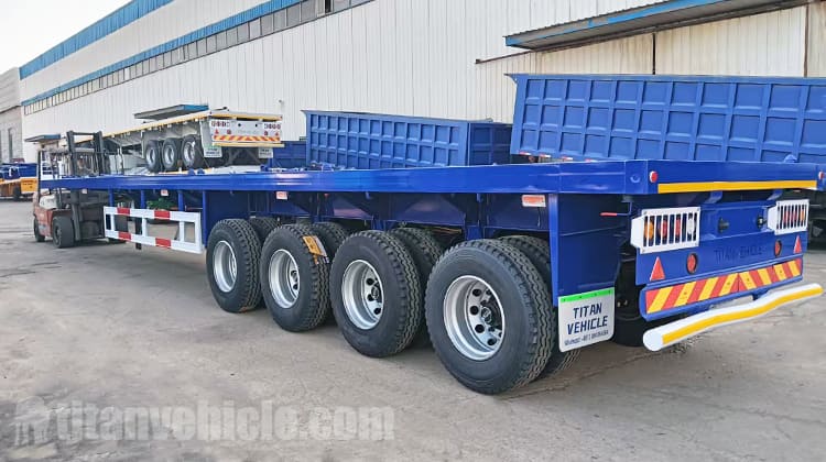 Semirremolque de plataforma de 4 ejes en venta en Uganda