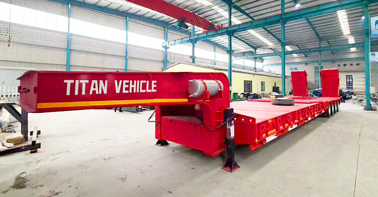 Precio del remolque de plataforma baja de 4 l&iacute;neas y 8 ejes en Guyana