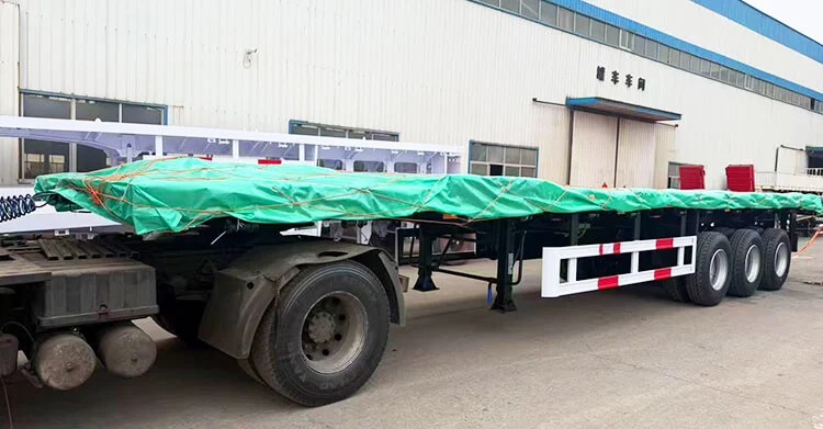 Remolque de plataforma plana de tres ejes en venta en Zambia