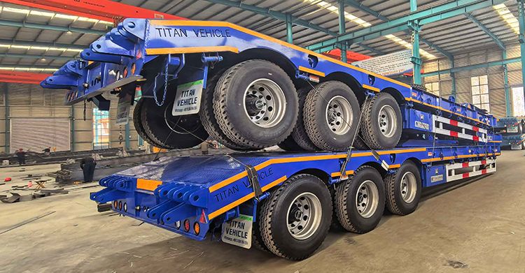 Se vende remolque de plataforma baja de 3 ejes en Lagos, Nigeria.