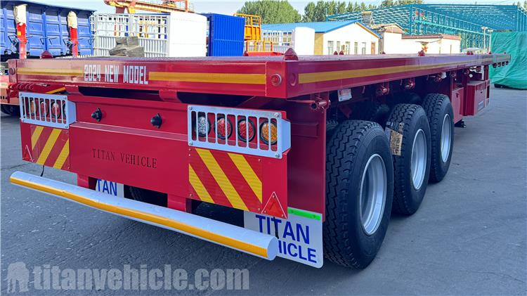 Remolque de plataforma plana de triple eje se transportar&aacute; a Mongolia