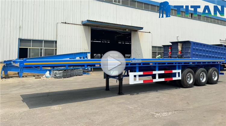 Semirremolque de plataforma plana de 40 pies de tres ejes a la venta en MéxicoSemirremolque de plataforma plana de 40 pies de tres ejes a la venta en México
