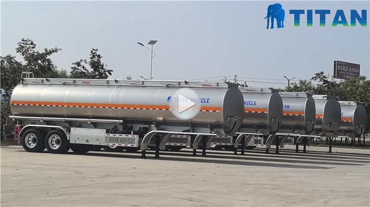 Remolque cisterna de aleaci&oacute;n de aluminio de 2 ejes y 38 CBM en venta en Mali