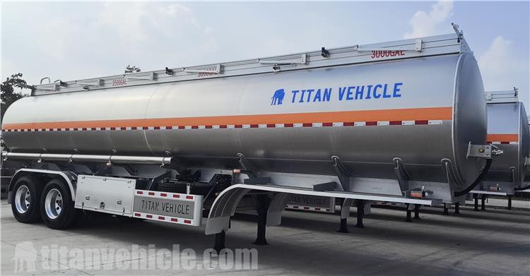 Remolque cisterna de aleaci&oacute;n de aluminio de 2 ejes y 38 CBM en venta en Mali