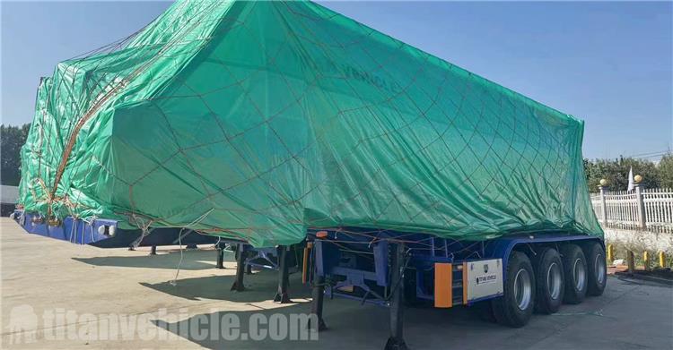 Remolque neum&aacute;tico para carga seca a granel de 4 ejes y 45 CBM en venta en Timor Oriental