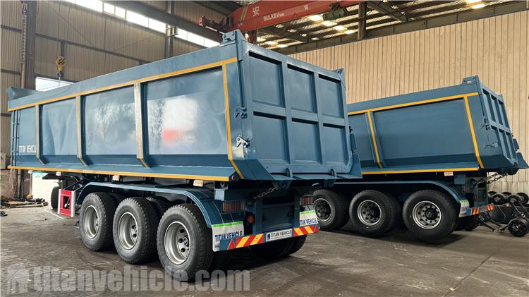 Semirremolque volcador de tres ejes de 30 cbm en venta en Kenia