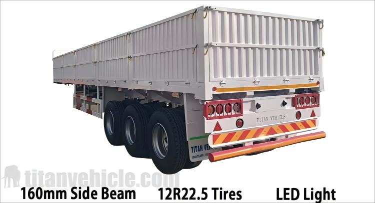 Remolque de pared lateral de 50 toneladas en venta en Ghana