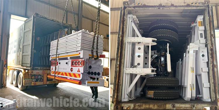 Remolque de carrocería lateral de tres ejes a la venta en Zambia