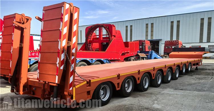 Remolque de plataforma baja de 8 ejes en venta en Etiop&iacute;a