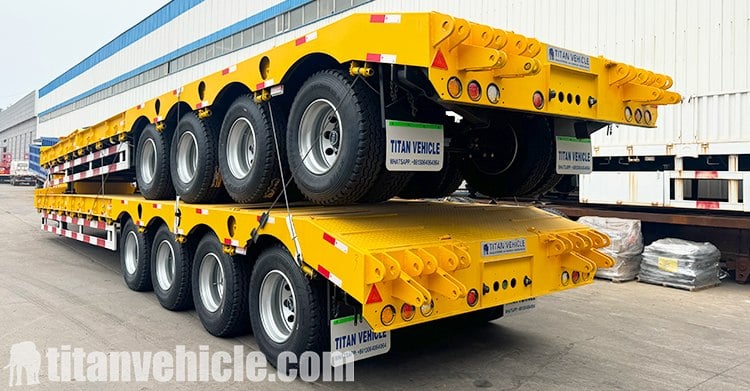 Remolque de plataforma baja de 4 ejes y 100 toneladas en venta en Zambia