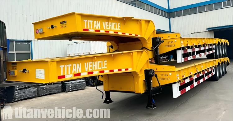 Remolque de plataforma baja de 4 ejes y 100 toneladas en venta en Zambia
