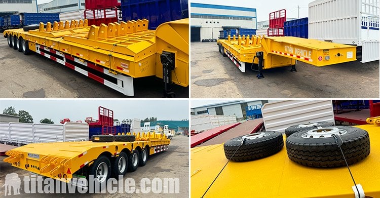 Remolque de plataforma baja de 4 ejes y 100 toneladas en venta en Zambia