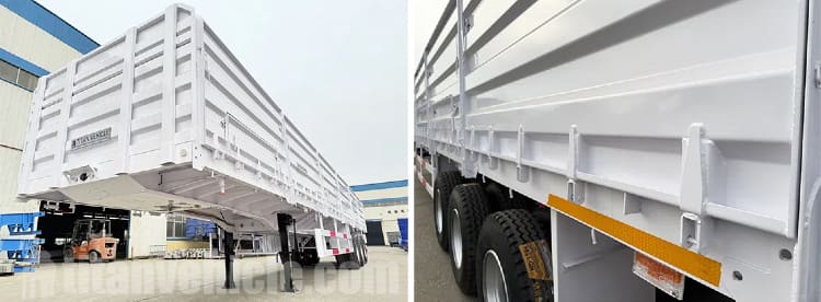 Remolque de transporte de granos de 3 ejes con laterales abatibles en venta en Zimbabue