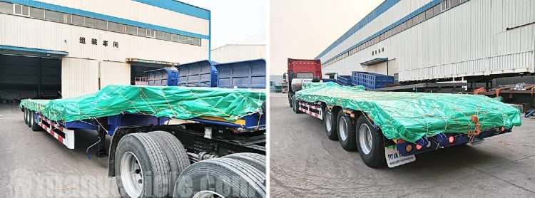 Remolque de plataforma baja de tres ejes en venta en el Congo