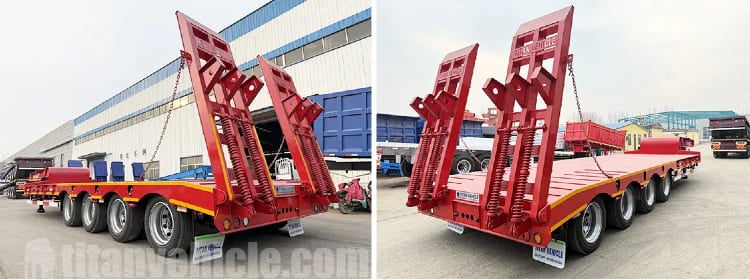 Remolque de plataforma semirrebajada de 4 ejes en venta en Filipinas